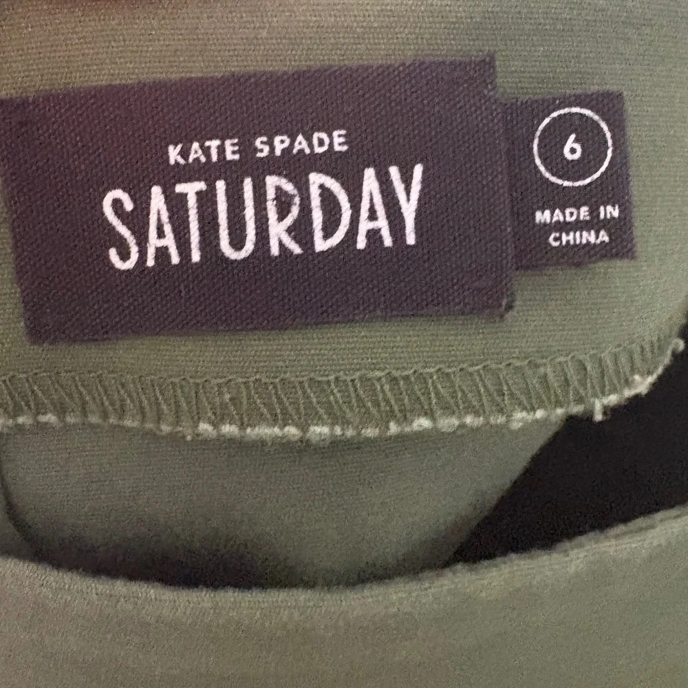 Kate Spade Saturday Green Geometric Seam Mini Skirt Womens Size 6
